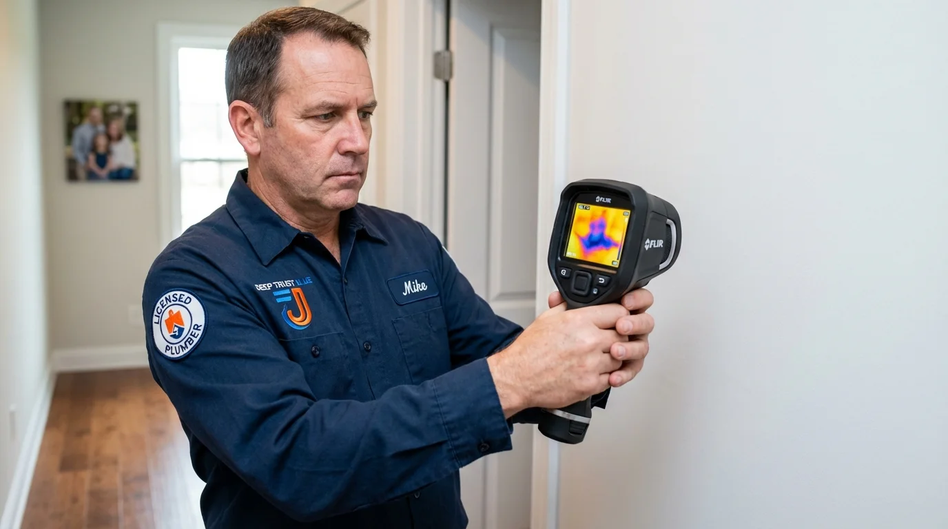 Thermal imaging leak detection by Johns Plumbing LLC in Bloomfield